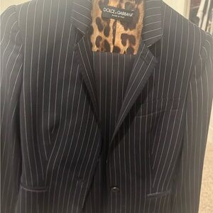 Dolce & Gabbana Black Pinstripe Blazer